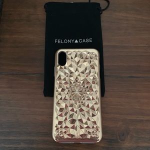 Kelidoscope felony iPhone XSMax case-Gold